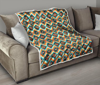 Ethnic Native American Pattern Print Quilt