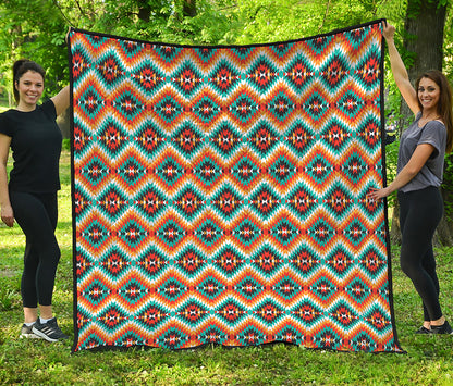 Ethnic Native American Pattern Print Quilt
