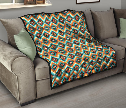 Ethnic Native American Pattern Print Quilt