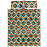 Ethnic Native American Pattern Print Quilt Bed Set