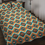 Ethnic Native American Pattern Print Quilt Bed Set