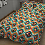 Ethnic Native American Pattern Print Quilt Bed Set
