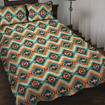 Ethnic Native American Pattern Print Quilt Bed Set