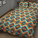 Ethnic Native American Pattern Print Quilt Bed Set