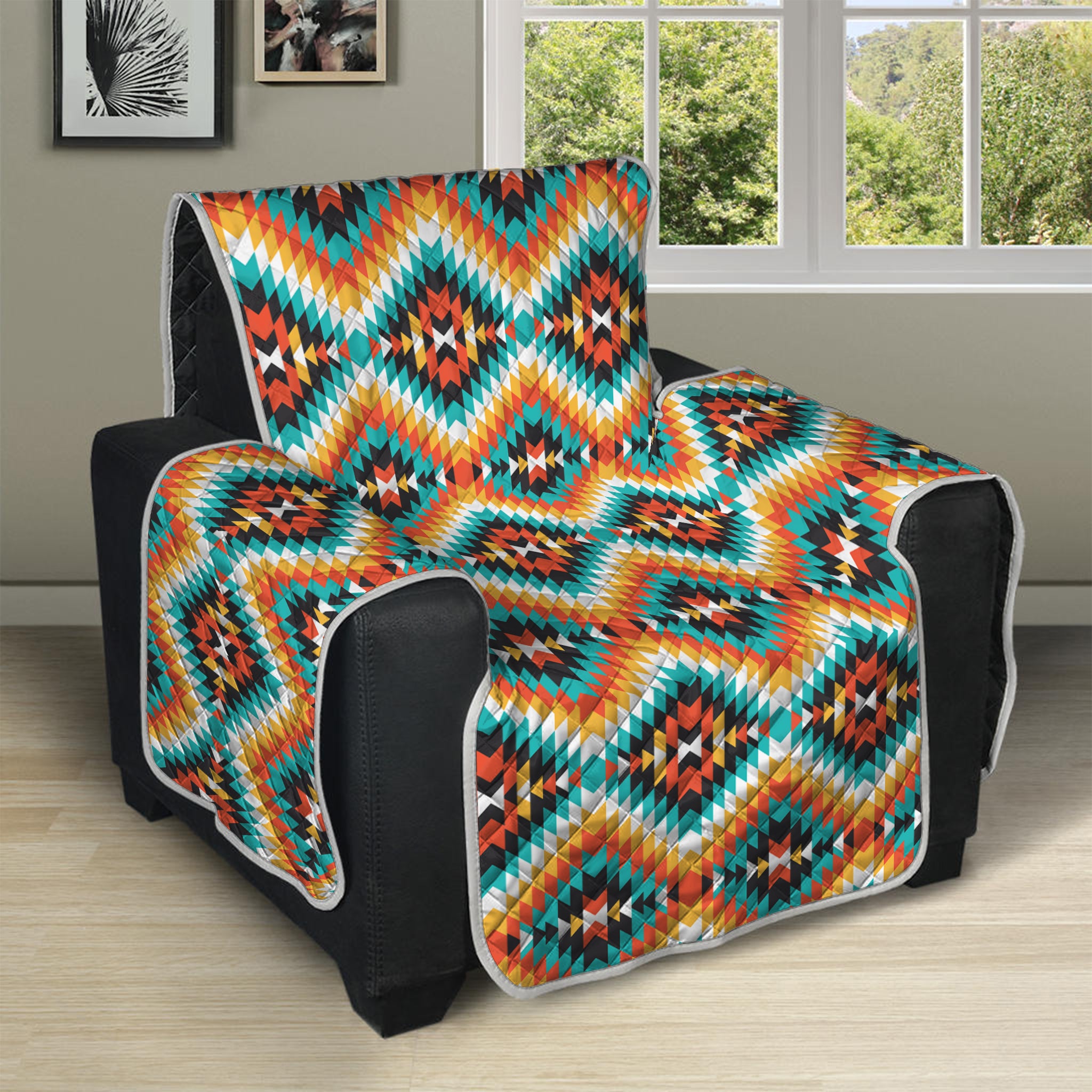 Ethnic Native American Pattern Print Recliner Protector