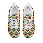 Ethnic Native American Pattern Print White Sneakers