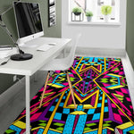 Ethnic Psychedelic Trippy Print Area Rug GearFrost