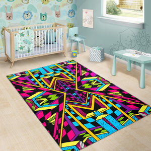 Ethnic Psychedelic Trippy Print Area Rug GearFrost