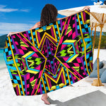 Ethnic Psychedelic Trippy Print Beach Sarong Wrap