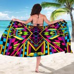 Ethnic Psychedelic Trippy Print Beach Sarong Wrap
