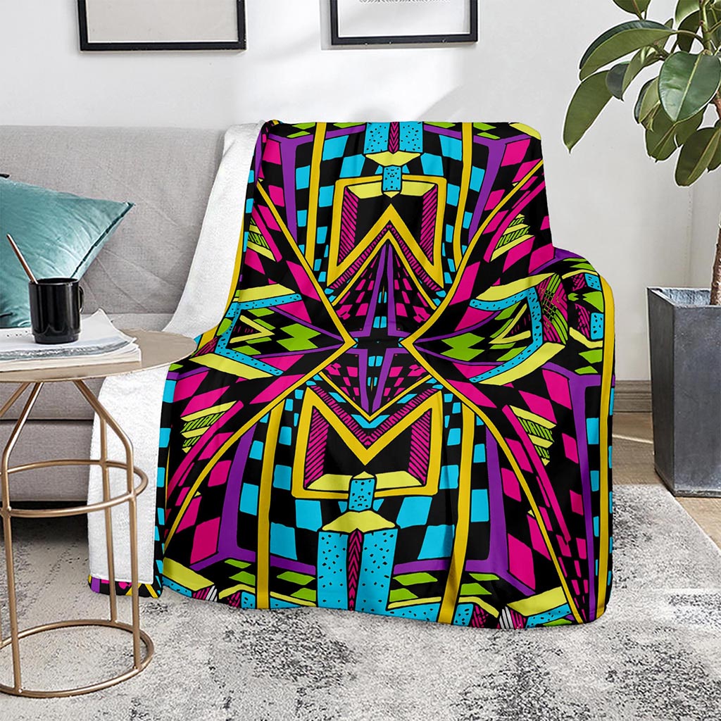 Ethnic Psychedelic Trippy Print Blanket