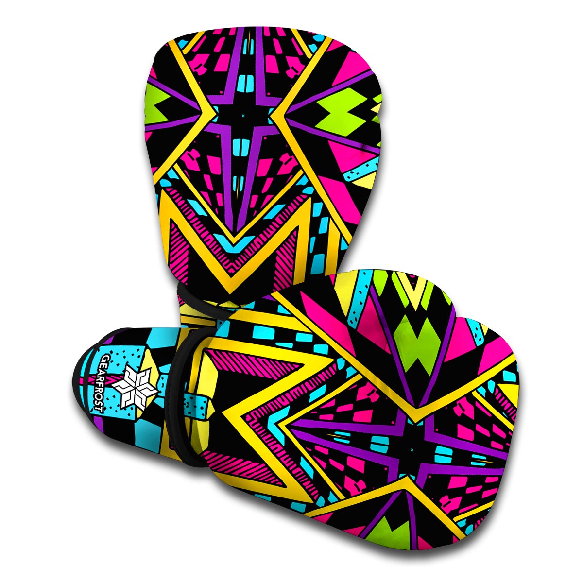 Ethnic Psychedelic Trippy Print Boxing Gloves