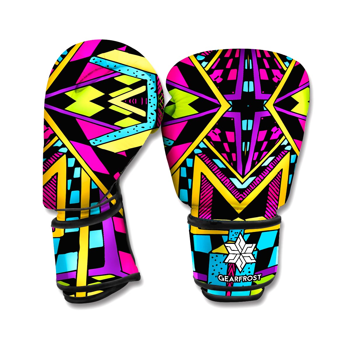 Ethnic Psychedelic Trippy Print Boxing Gloves