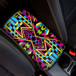 Ethnic Psychedelic Trippy Print Car Center Console Cover