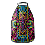 Ethnic Psychedelic Trippy Print Car Seat Organizers