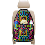 Ethnic Psychedelic Trippy Print Car Seat Organizers