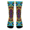 Ethnic Psychedelic Trippy Print Crew Socks