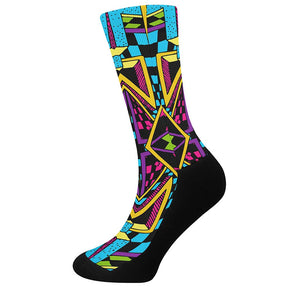 Ethnic Psychedelic Trippy Print Crew Socks