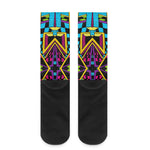 Ethnic Psychedelic Trippy Print Crew Socks