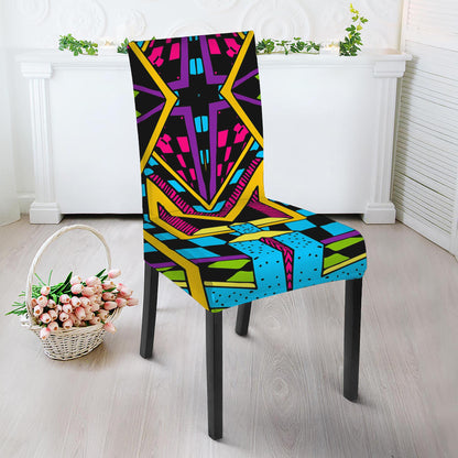 Ethnic Psychedelic Trippy Print Dining Chair Slipcover