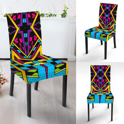 Ethnic Psychedelic Trippy Print Dining Chair Slipcover