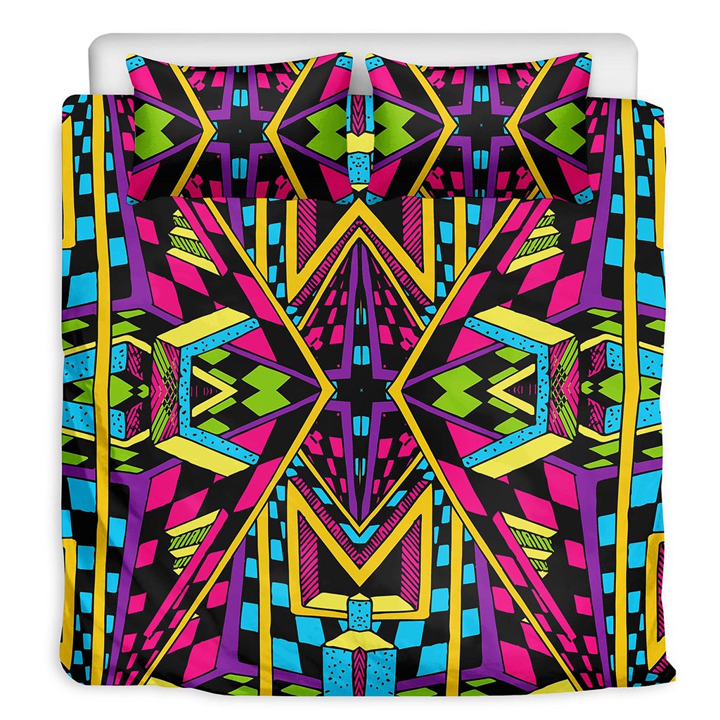 Ethnic Psychedelic Trippy Print Duvet Cover Bedding Set