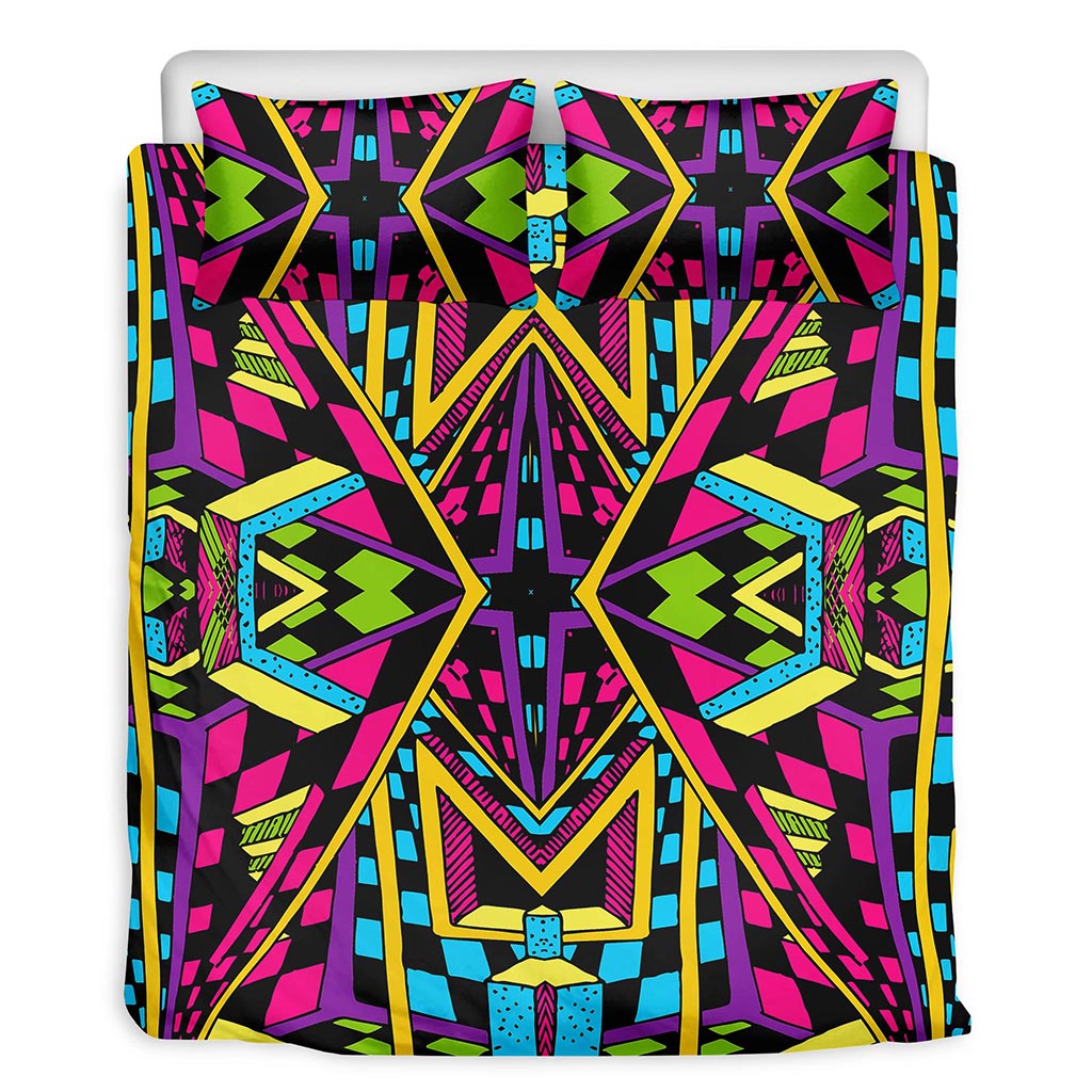 Ethnic Psychedelic Trippy Print Duvet Cover Bedding Set