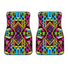 Ethnic Psychedelic Trippy Print Front Car Floor Mats