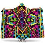Ethnic Psychedelic Trippy Print Hooded Blanket