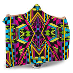 Ethnic Psychedelic Trippy Print Hooded Blanket