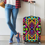 Ethnic Psychedelic Trippy Print Luggage Cover GearFrost