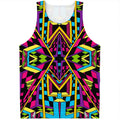 Ethnic Psychedelic Trippy Print Men's Tank Top