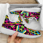 Ethnic Psychedelic Trippy Print Mesh Knit Shoes GearFrost