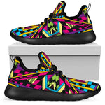 Ethnic Psychedelic Trippy Print Mesh Knit Shoes GearFrost