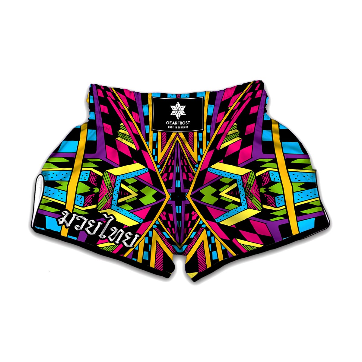 Ethnic Psychedelic Trippy Print Muay Thai Boxing Shorts