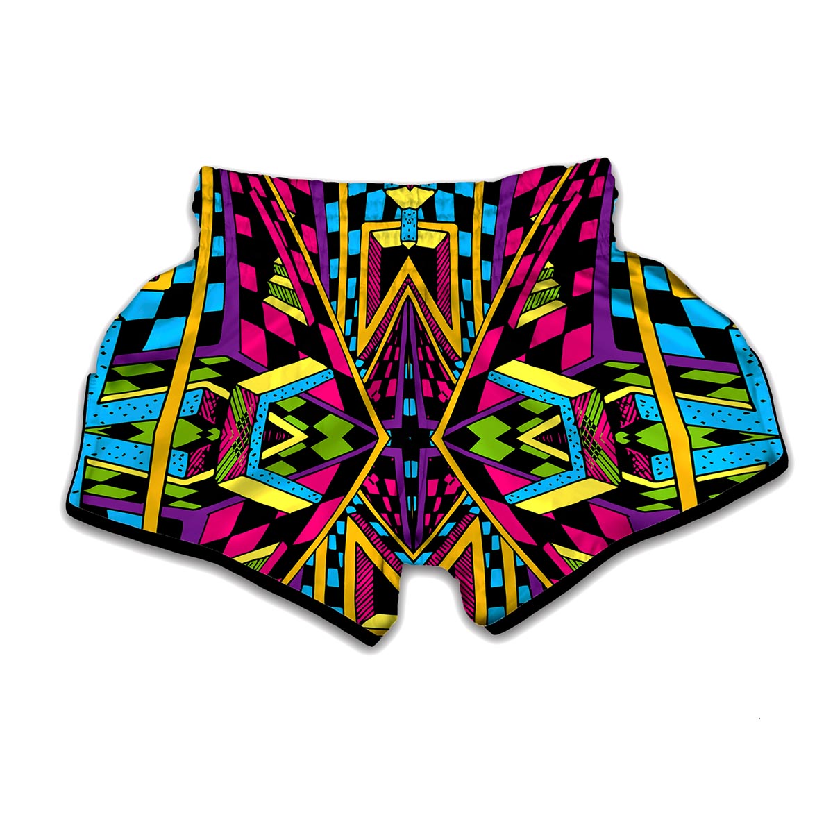 Ethnic Psychedelic Trippy Print Muay Thai Boxing Shorts