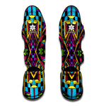 Ethnic Psychedelic Trippy Print Muay Thai Shin Guard