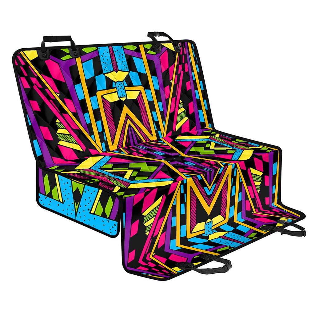 Ethnic Psychedelic Trippy Print Pet Car Back Seat Cover