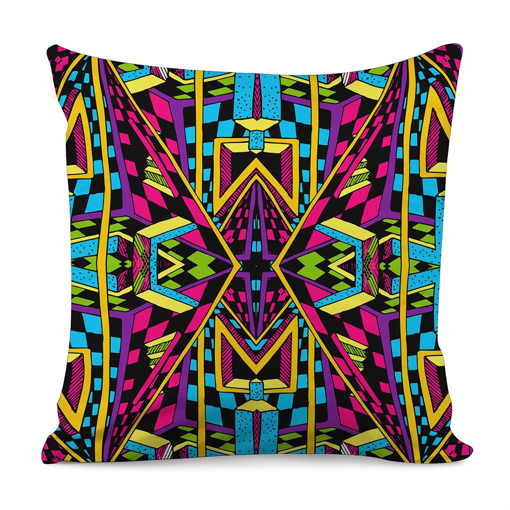 Ethnic Psychedelic Trippy Print Pillow Cover