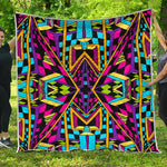 Ethnic Psychedelic Trippy Print Quilt