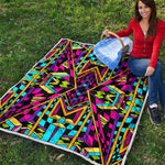 Ethnic Psychedelic Trippy Print Quilt