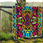 Ethnic Psychedelic Trippy Print Quilt