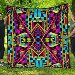 Ethnic Psychedelic Trippy Print Quilt