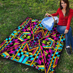 Ethnic Psychedelic Trippy Print Quilt