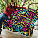 Ethnic Psychedelic Trippy Print Quilt