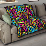 Ethnic Psychedelic Trippy Print Quilt