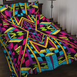 Ethnic Psychedelic Trippy Print Quilt Bed Set