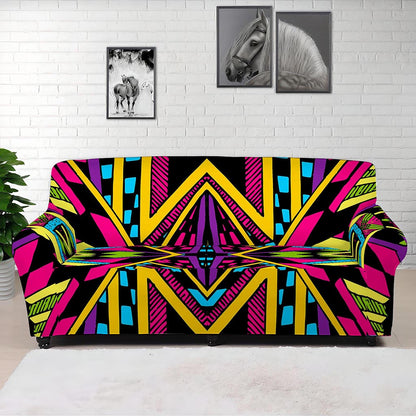 Ethnic Psychedelic Trippy Print Sofa Cover