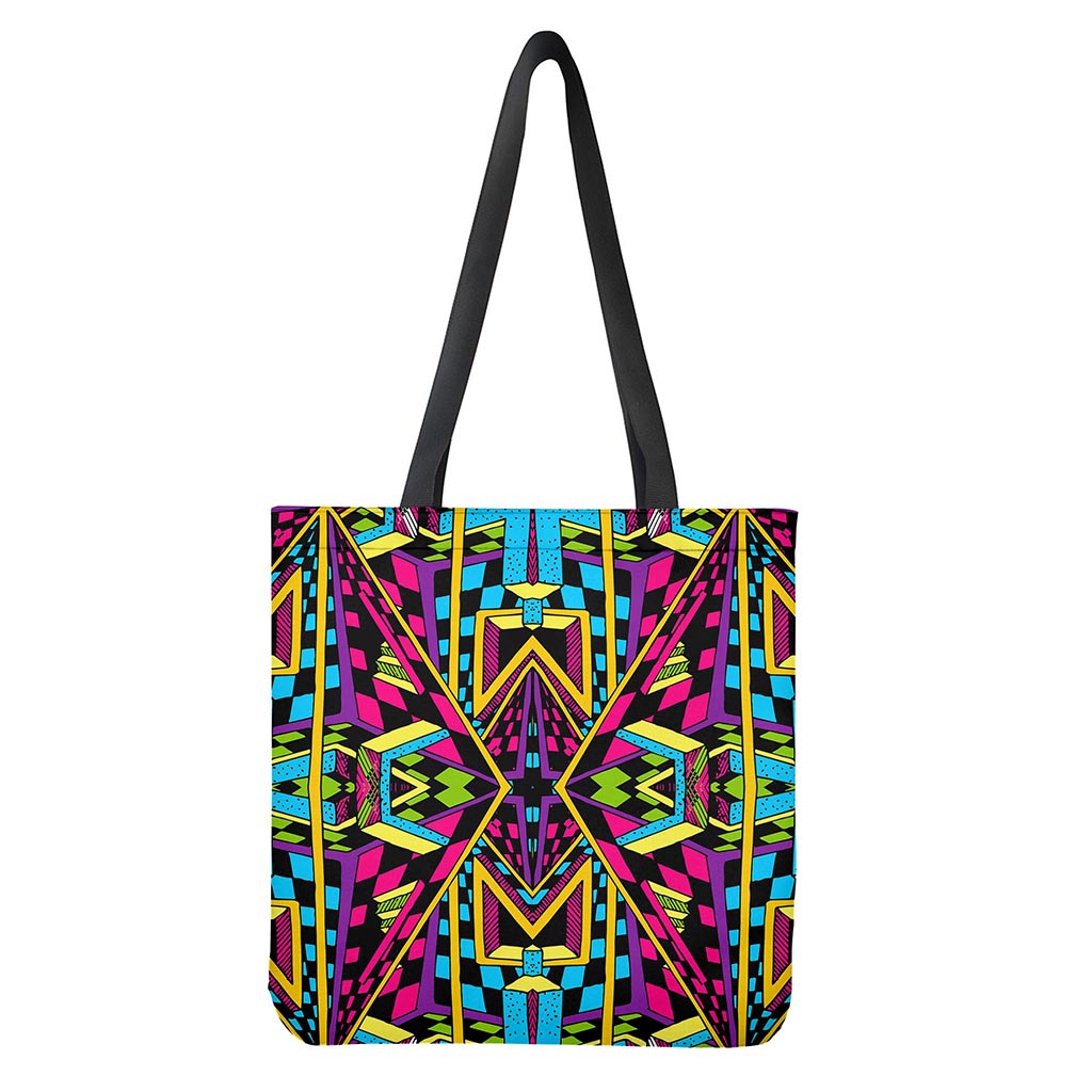 Ethnic Psychedelic Trippy Print Tote Bag