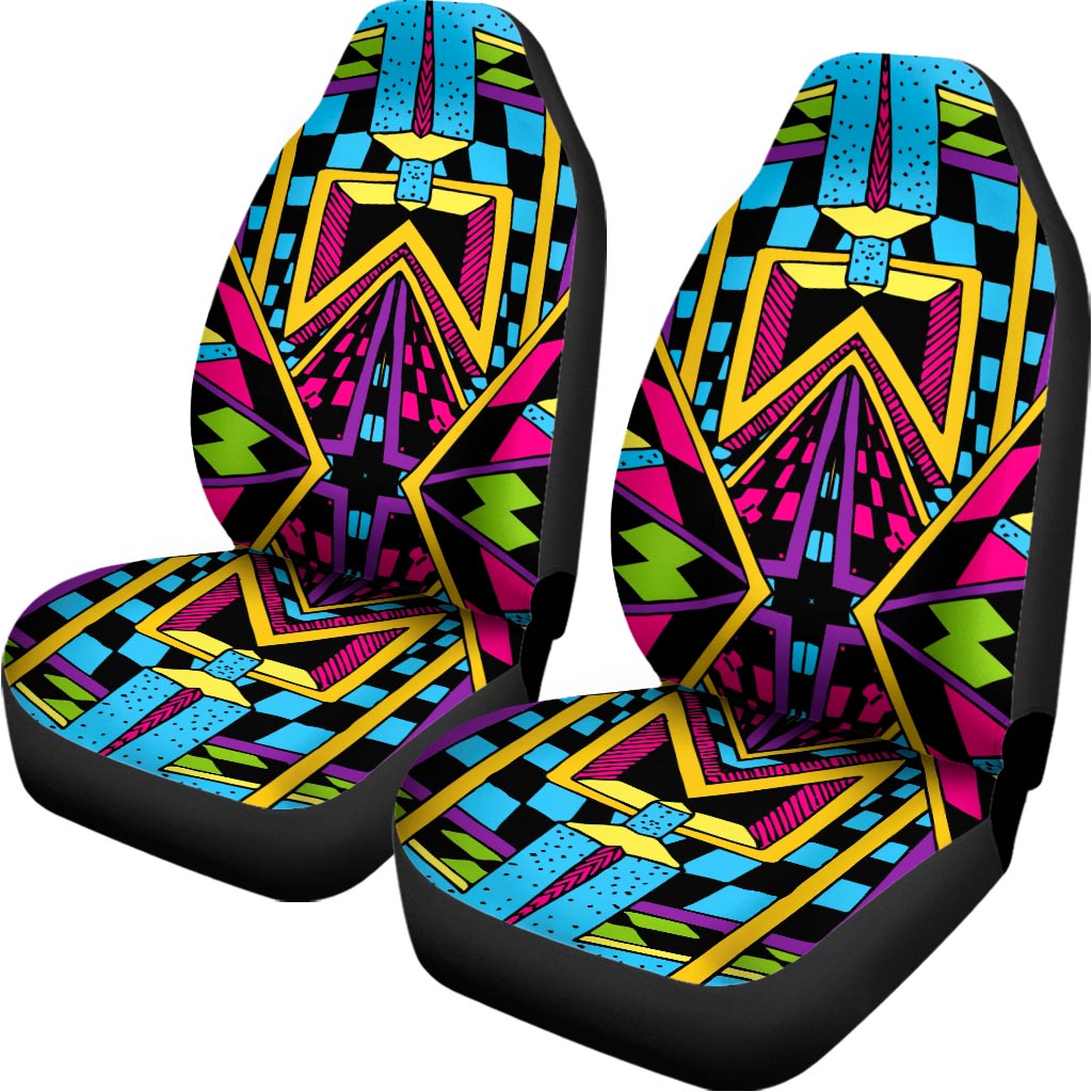 Ethnic Psychedelic Trippy Print Universal Fit Car Seat Covers